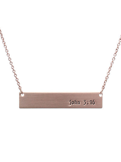 John 3:16 Necklace {Multiple Colors Available}