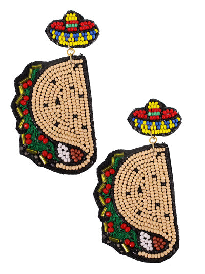 Taco Beaded Earrings