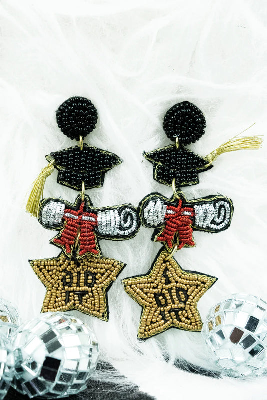 I Did It Graduation Earrings