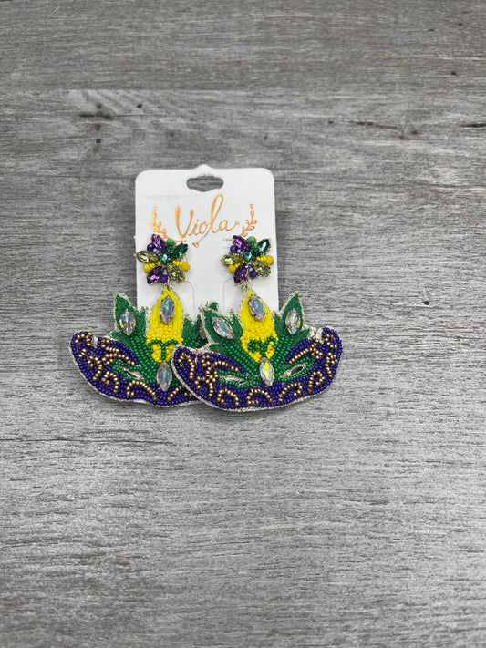 My Mardi Krewe Earrings❤️