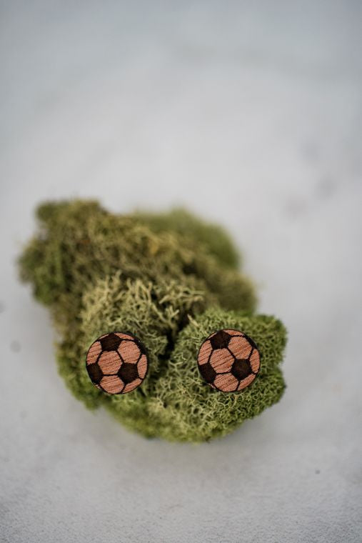 Sports Wooden Stud Earrings {Multiple Styles Available}