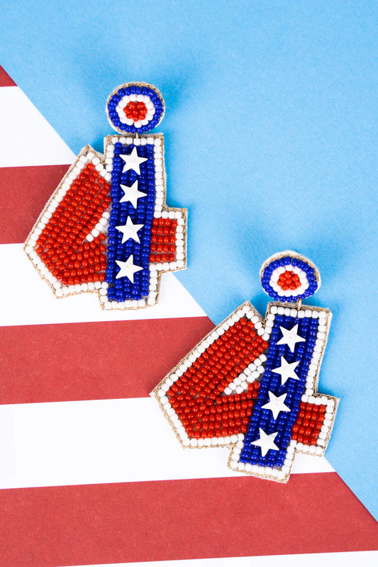 "4" Patriotic Earrings