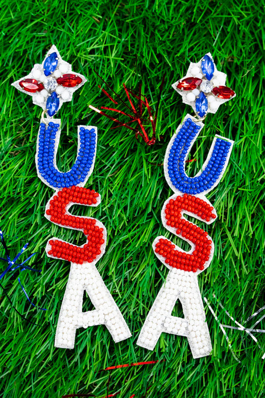 Home Of The Red White & Blue Earrings