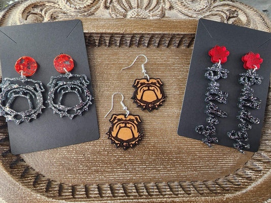 Georgia Bulldogs Earrings {Multiple Styles Available}