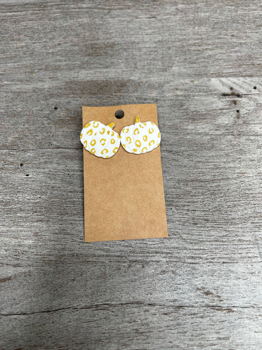 Leopard Pumpkin Clay Earrings