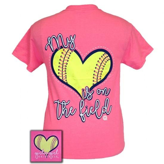My Heart Softball T-Shirt {Regular & Plus}