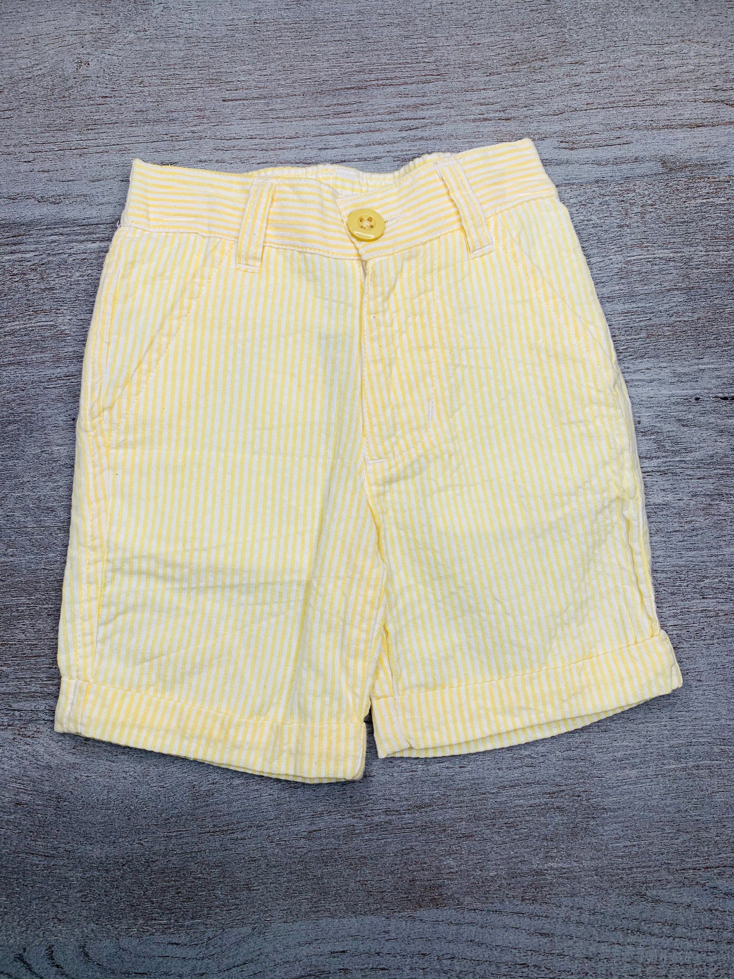 Yellow Seersucker Shorts*