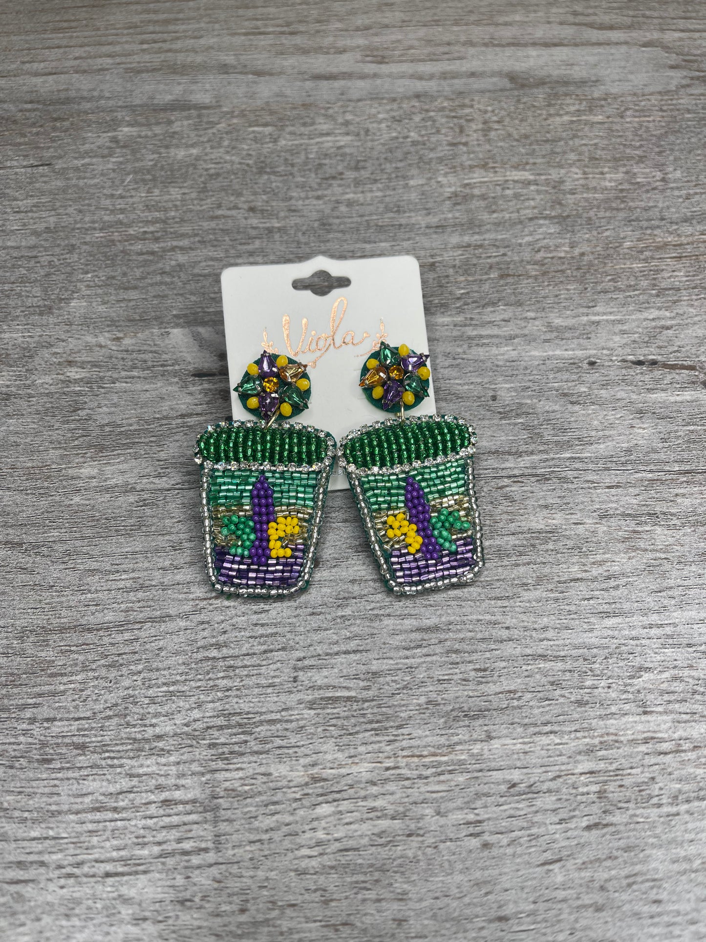 It's In Our Soul To Have Mardi Gras Earrings❤️