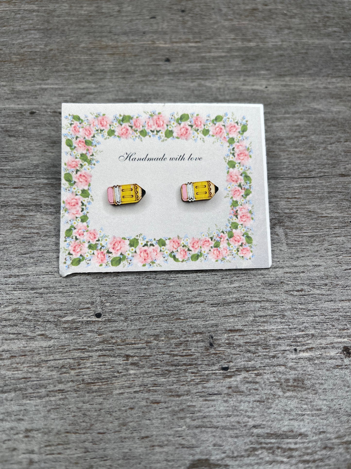 Wooden Stud Earrings {Multiple Styles Available}