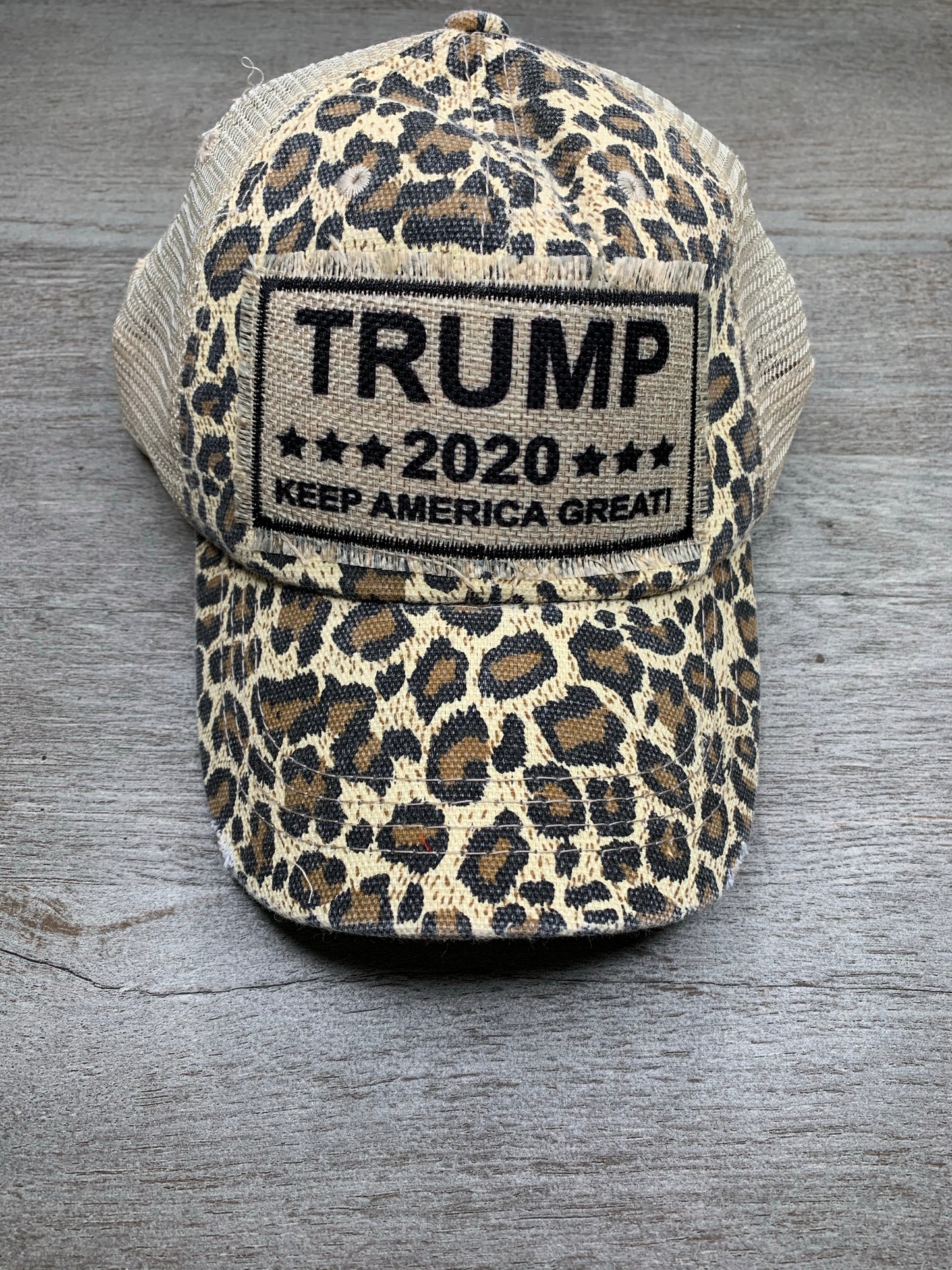 Trump 2020 Keep America Great Again Leopard Mesh Hat