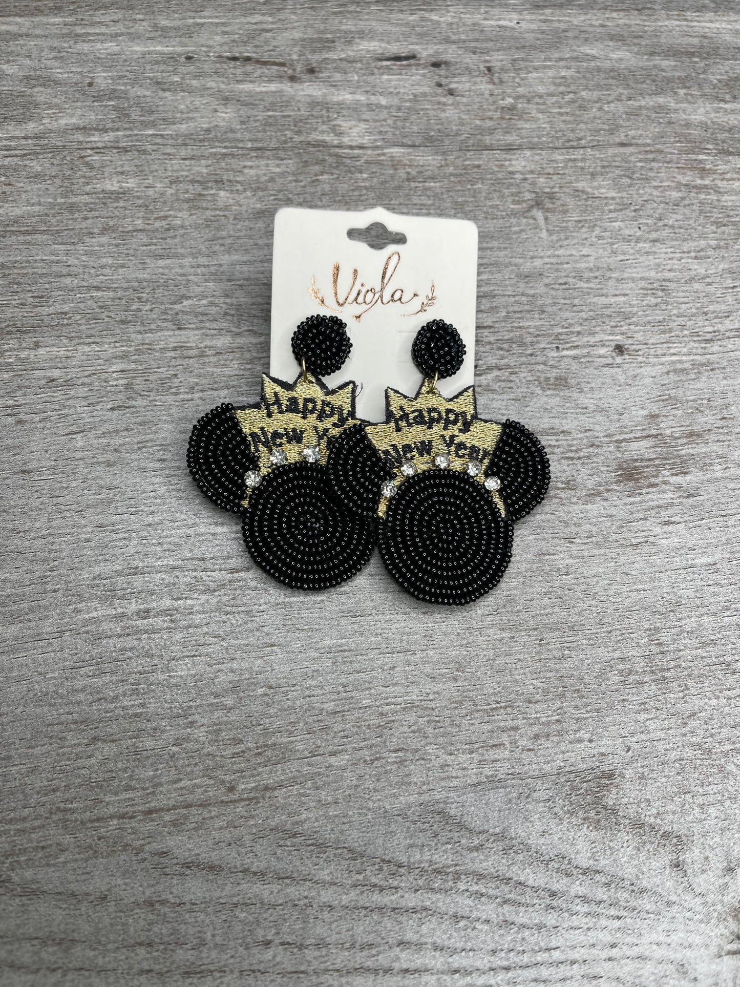 New Years Mickey Earrings