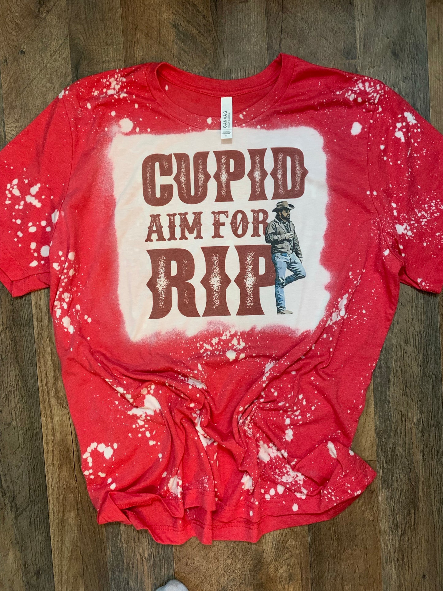 Cupid Aim For Rip Bleached T-Shirt {Regular & Plus}