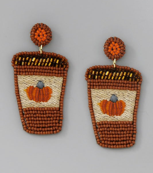 I'll Take A Venti Pumpkin Spice Earrings