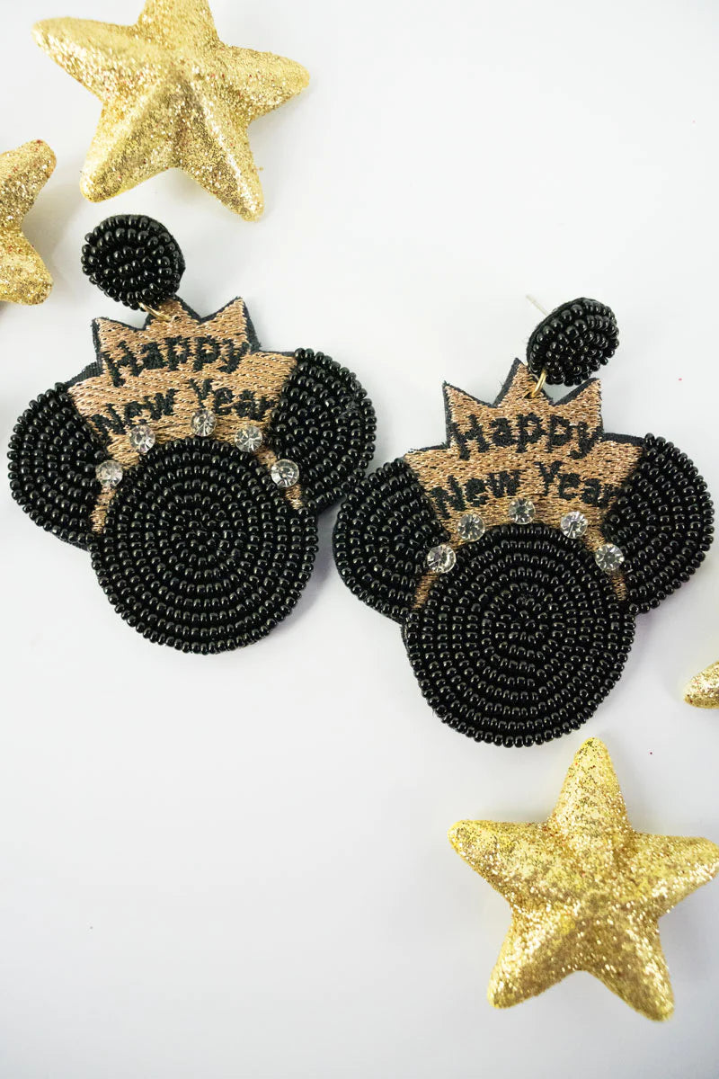 New Years Mickey Earrings