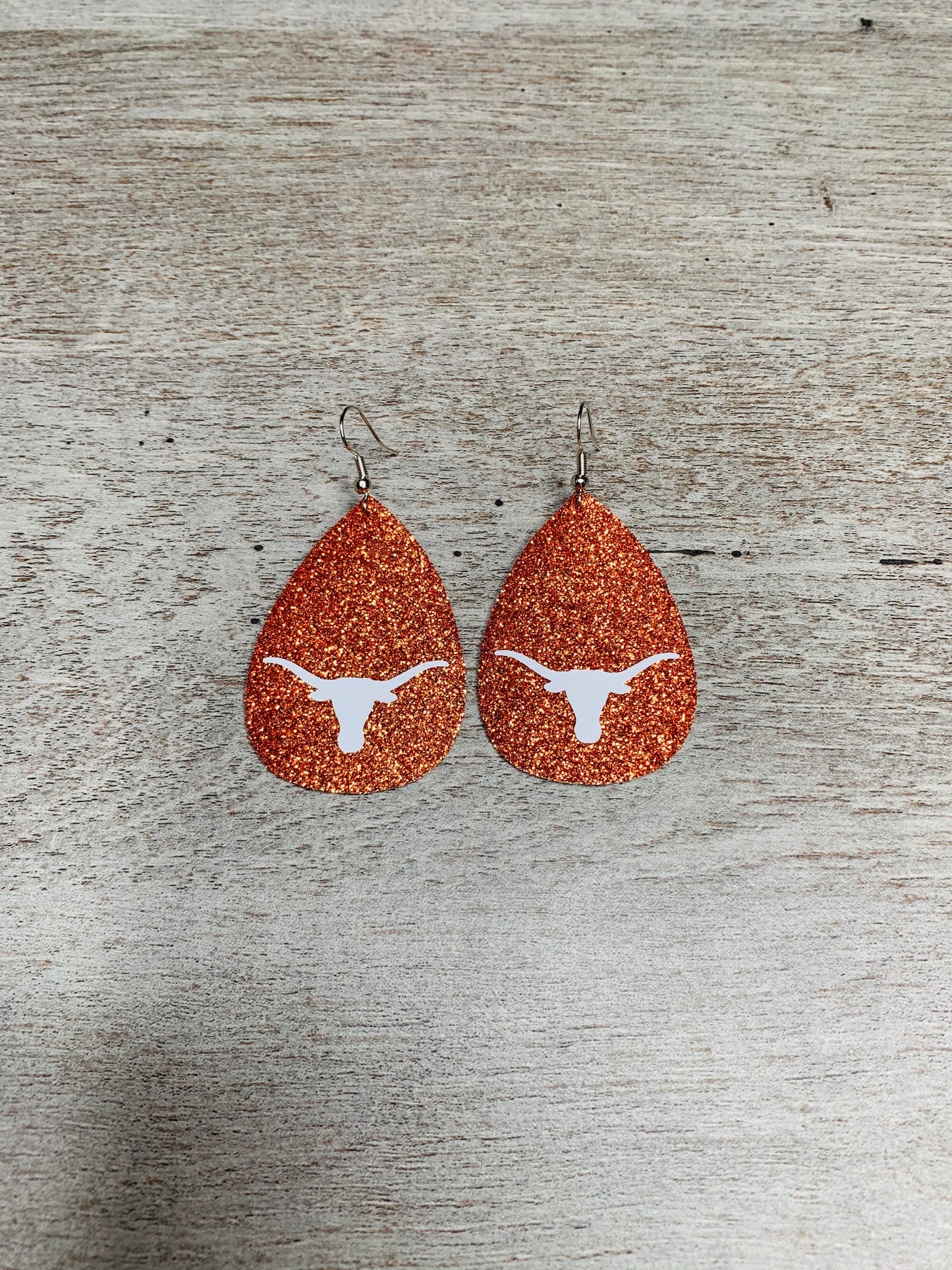 Texas Longhorns Leather Earrings