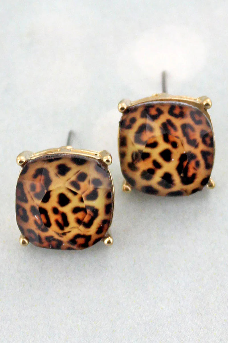 Leopard Print Earrings