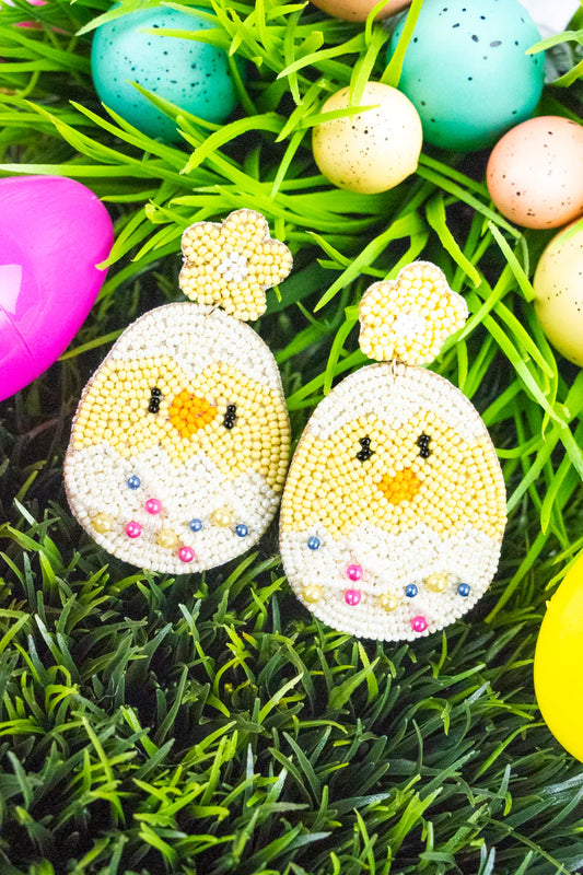 Happy Easter You Chick Magnet Earrings
